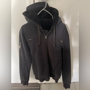 Buffalo Men’s Lined Hoodie Black Size Small S great condition rarely worn